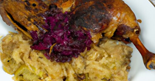 Pečená kachna se zelím