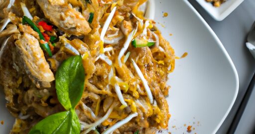 Kuřecí Pad Thai s ořechy