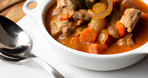 Houbový gulaš s pečenými brambory