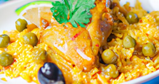 Íránský rýžový pokrm s kuřecím