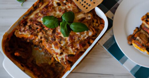 Domácí italské lasagne s bazalkou