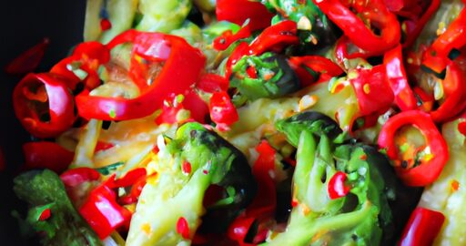 Pečená brokolice s chilli a česnekem