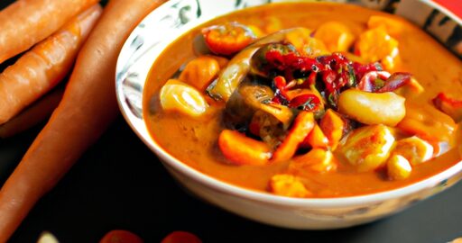 Cizrnový guláš s červenou řepou