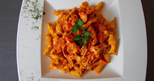 Penne s rajčaty a bazalkou