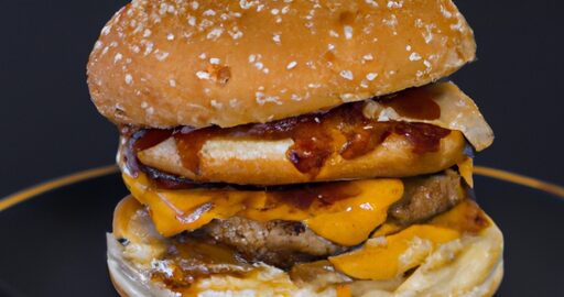 Kuřecí burger s karamelizovanou cibulí