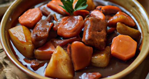 Hovězí bourguignon s červeným vínem