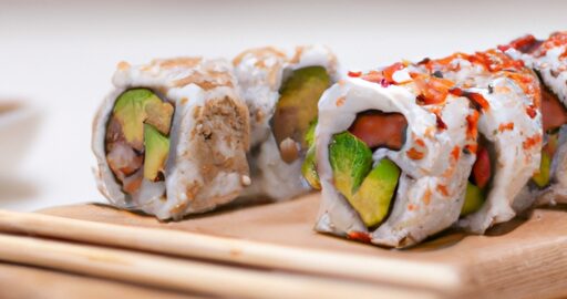Sushi z lososa a avokáda