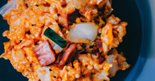 Kimchi fried rice.