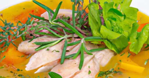 Zelený kari s kuřecím masem.