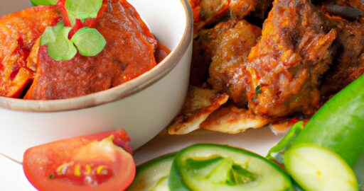 Červený kari s kuřecím masem