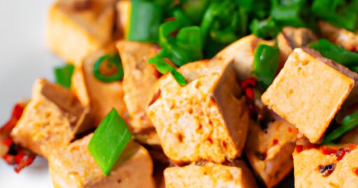 Zapečená tofu s čerstvou zeleninou