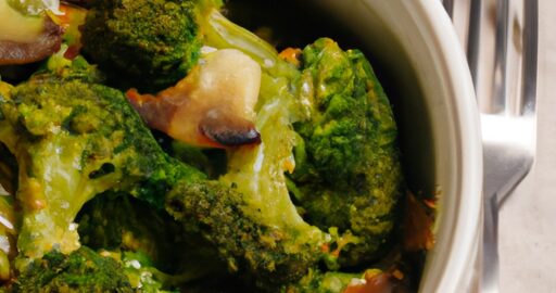 Zapečená brokolice sýrem.