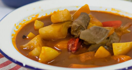 Guláš s knedlíky.