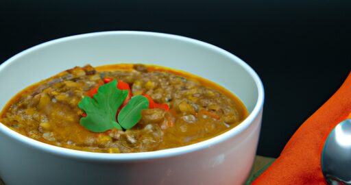 Lentilový guláš s červenou paprikou