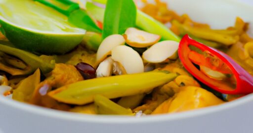 Thajský zeleninový kokosový curry.