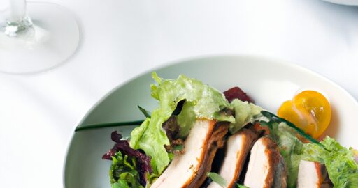 Pečené kuře s bramborovým salátem.