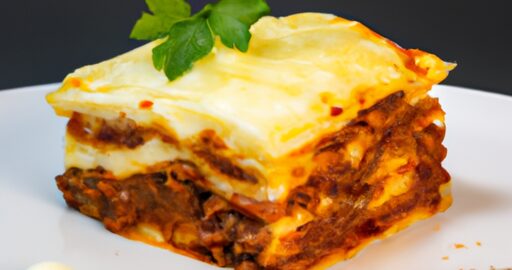 Italská lasagne s boloňskou omáčkou.