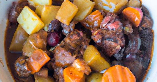 Hovězí bourguignon.