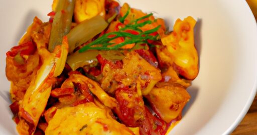 Kari z kuřecího masa.