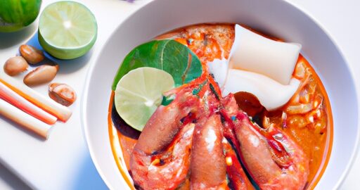 Kořeněná thajská polévka tom yum