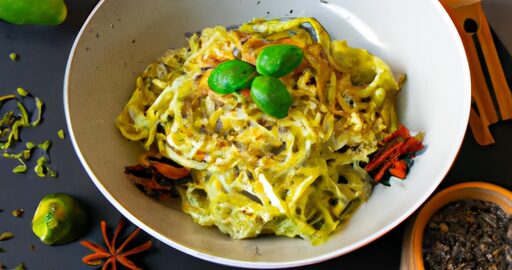 Kuřecí nudle se zeleninou.