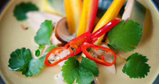 Thajský zelený kari s kuřecím masem