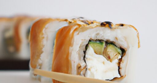 Sushi rolky s lososem.