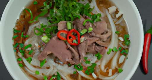 Phở – tradiční polévka z Vietnamu.