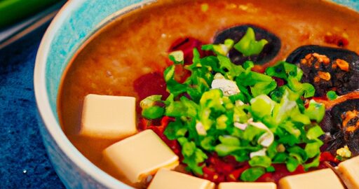 Miso polévka s tofu a řasami