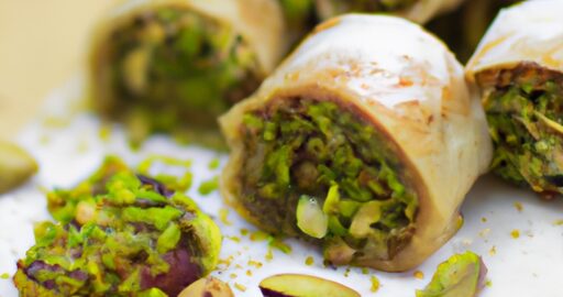 Báklavova roláda s pistáciemi