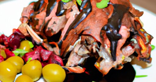 Pečená kachna s bramborami.