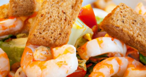 Smažený krevetí salát