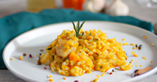 Risotto se šafránem a houbami.