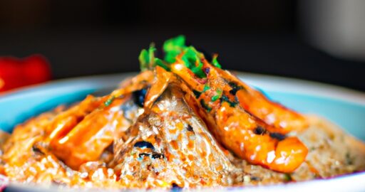 Kořeněné krevety s rýží