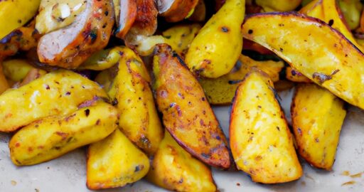 Kořeněné kuřecí kousky na grilu