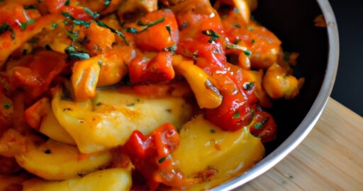 Kuřecí maso s bylinkovou omáčkou.