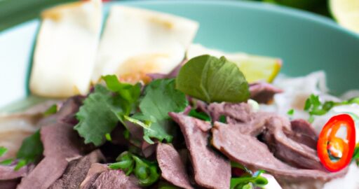 Phở bò – tradiční vietnamská polévka.