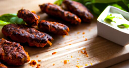 Jehněčí kebab s humusem