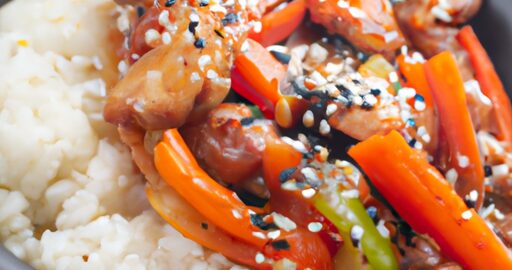 Jasmínová rýže s kuřecím teriyaki