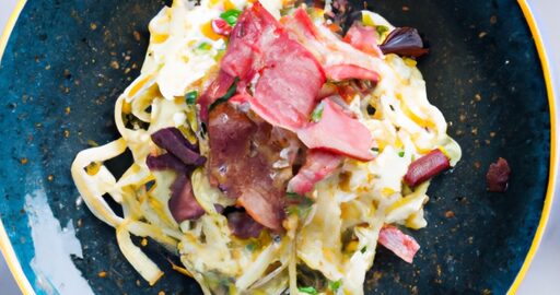 Tagliatelle alla carbonara.