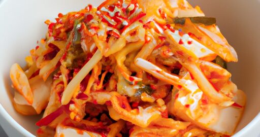 Korejský kimchi salát s hovězím