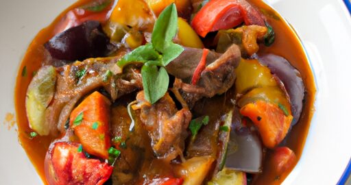 Kuře na ratatouille.