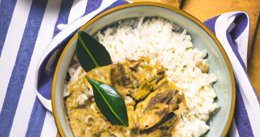 Korma kuře s kokosem.