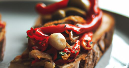 Bruschetta s gorgonzolou a hruškou