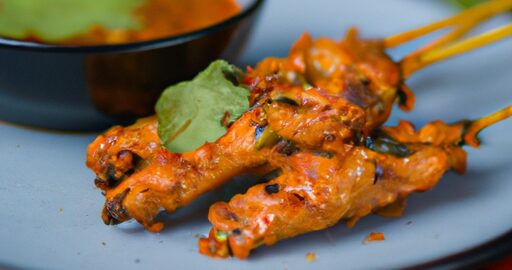 Jídlo z indonéské kuchyně: Sate ayam (kuřecí špízy)