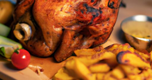 Pečené kuřecí stehno s bylinkovou omáčkou