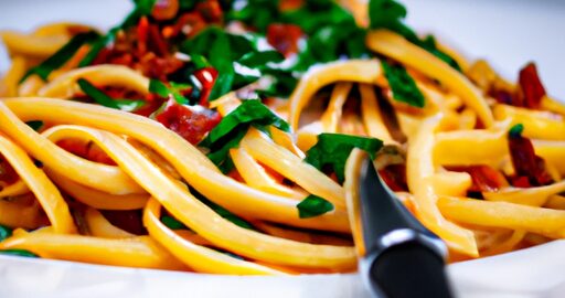 Kuřecí nudle s čerstvými zeleninami