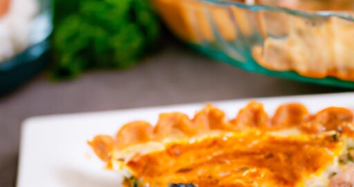 Houbový quiche s čerstvou zeleninou