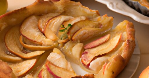 Jablkový koláč s ořechovým těstem