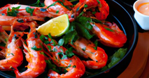 Těstoviny s krevetami a zeleninou